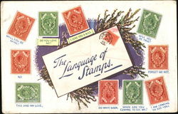 The Language Of Stamps Postcard