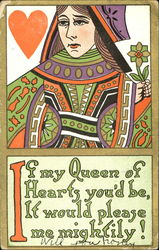 Be My Queen of Hearts Card Games Postcard Postcard