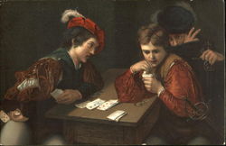 The Card Players by Caravaggio Postcard