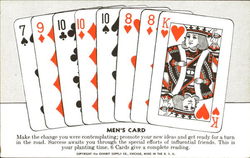 Men's Card Card Games Postcard Postcard