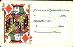 Jack of Diamonds Card Games Postcard Postcard