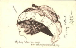 Why Lady Fortune Turn Away? Borne Capture One More Heart I Pray Card Games Postcard Postcard