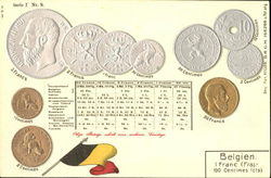 Belgien Coins Belgium Money & Coins Postcard Postcard