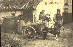 Laitiere Flamande - Milk Cart Postcard