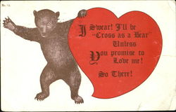 Bear with Heart Bears Postcard Postcard