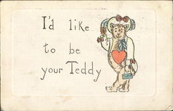 I'D Like To Be Your Teddy Postcard