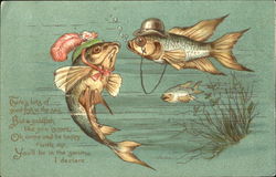 Goldfish Love Postcard