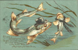 Courting Fish Postcard