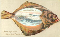 High Surf Hampton Beach Postcard
