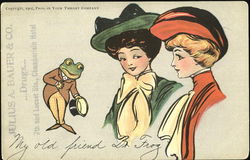 My Old Friend Dr. Frog Frogs Postcard Postcard