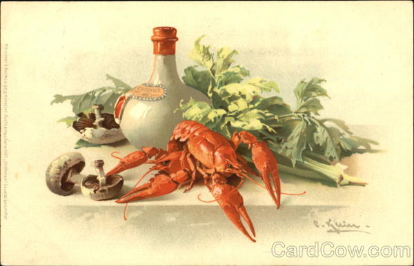 Lobster with mushrooms and greens C. Klein