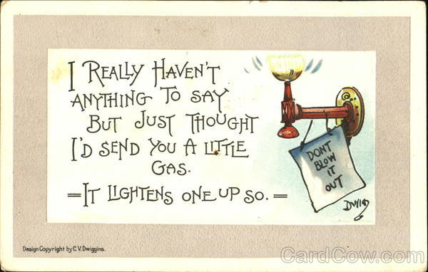 Gas Wall Lamp with note DWIG