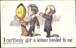 I Certainly Got A Lemon Handed To Me Postcard