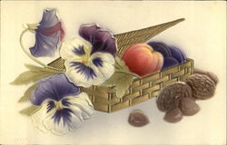 Pansies and Fruit Postcard