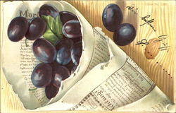 Ripe plum harvest Postcard