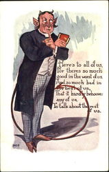 Well-dressed devil Postcard