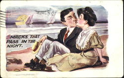 Smacks That Pass In The Night Postcard