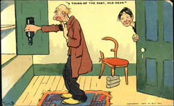 A Thing Of The Past Old Dear Postcard