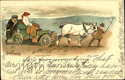 Horse Pulling Car Lance Thackeray Postcard Postcard