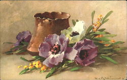 Flowers and vase C. Klein Postcard Postcard