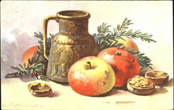 Apples with leaves Postcard