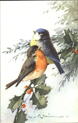 Two birds on a branch Postcard
