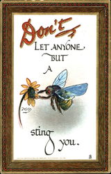 Don't Let Anyone But A Bee Sting You DWIG Postcard Postcard