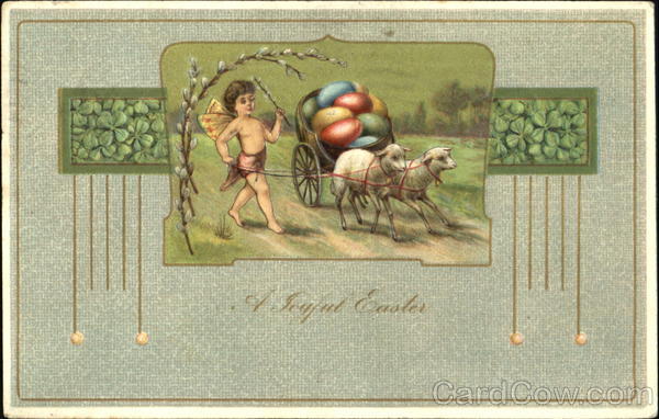 Lamb with Easter Eggs With Lambs