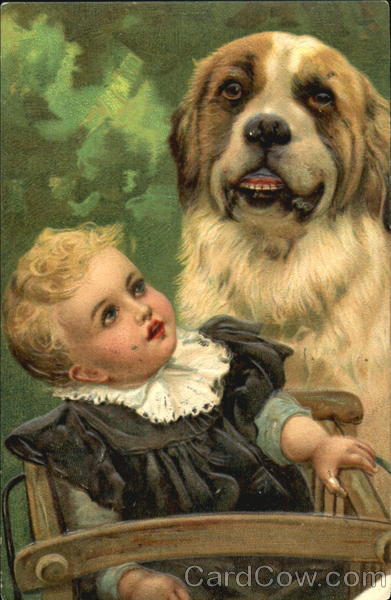 Watchdog Guarding Baby Dogs