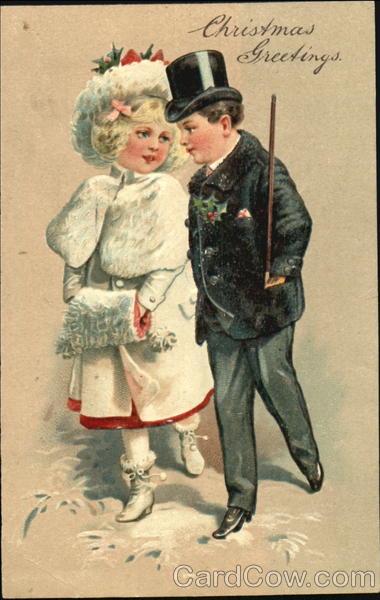 Couple in their Holiday Garb Children