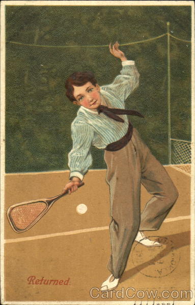 Young man playing tennis
