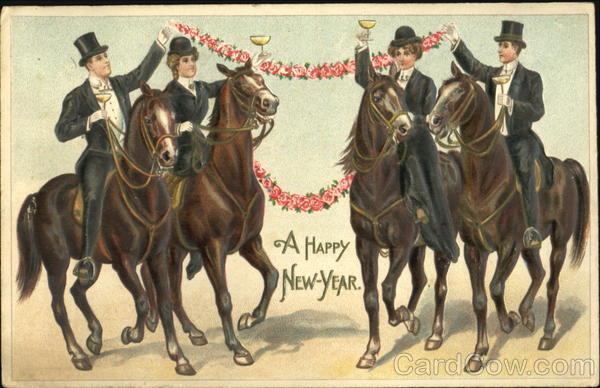 Two Couples on Horses