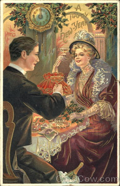 Couple Celebrating New Year's with Champagne