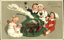 A Child's Wine Party Postcard