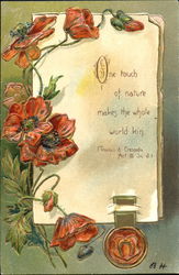 Rose and Shakespeare Postcard