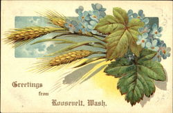 Wheat & Flowers Roosevelt, WA Postcard Postcard