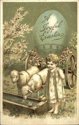Easter Girl with Sheep Easter Girl with Sheep