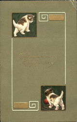 Two Cats With Yarn Postcard