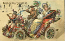 Aristocratic Buggy Ride Postcard