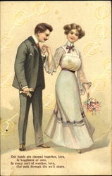 Sweetly Holding Hands Postcard