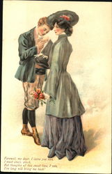 Couple Parting Postcard