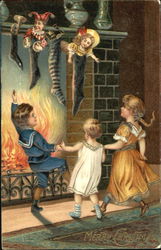 Delights of Christmas Morning Postcard