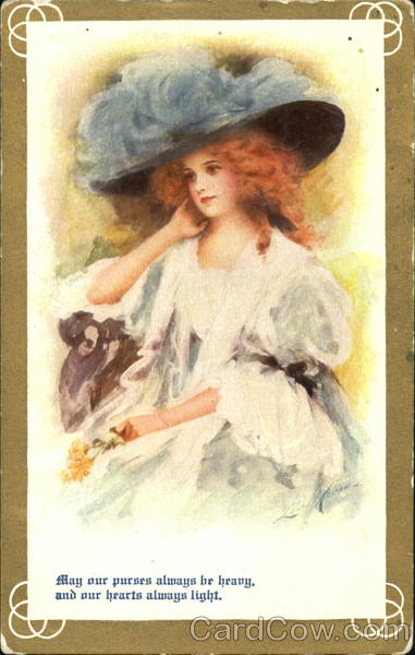 Beautiful Woman Wearing Elegant Bonnet Women