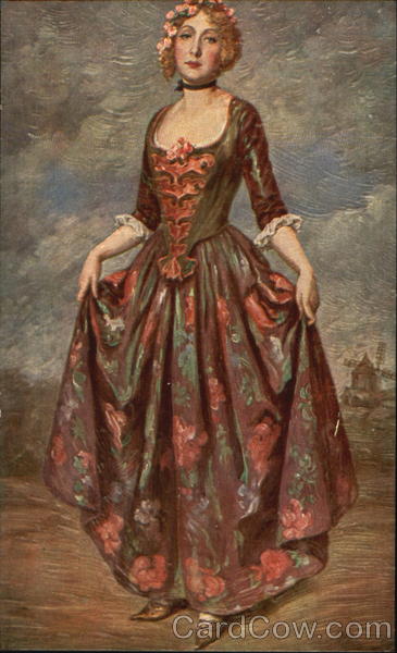 Woman in a Brown Dress Women