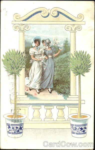 Two Women in Regency-style Dress