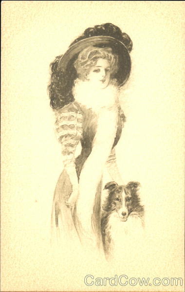 Elegant Woman and Dog Women