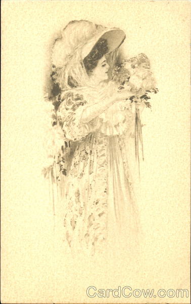Woman holding flowers Women