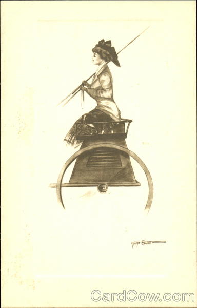 Woman Seated on a Cart Women