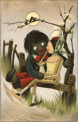 Toy Romance Golliwoggs Postcard Postcard