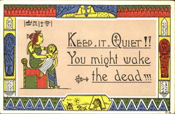Keep It Quiet You Might Wake The Dead Comic, Funny Postcard Postcard